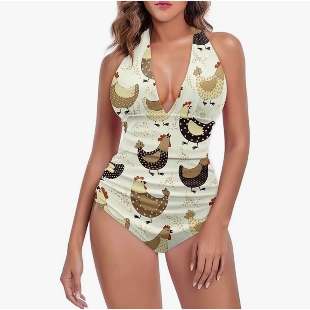 Swimsuit Women Tummy Control One Piece Bathing Suit Ruched Slimming Swimsuit C1